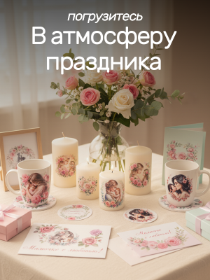 Наклейки переводные для свечей и декора день матери из каталога Наклейки декупажные для декора свечей, яиц, изделий из гипса, в интернет-магазине BPW.style